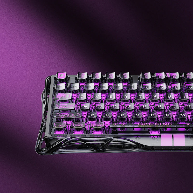GravaStar Mercury V75 Lite 75% Hall Effect Magnetic Switch Gaming Keyboard - Transparent Black