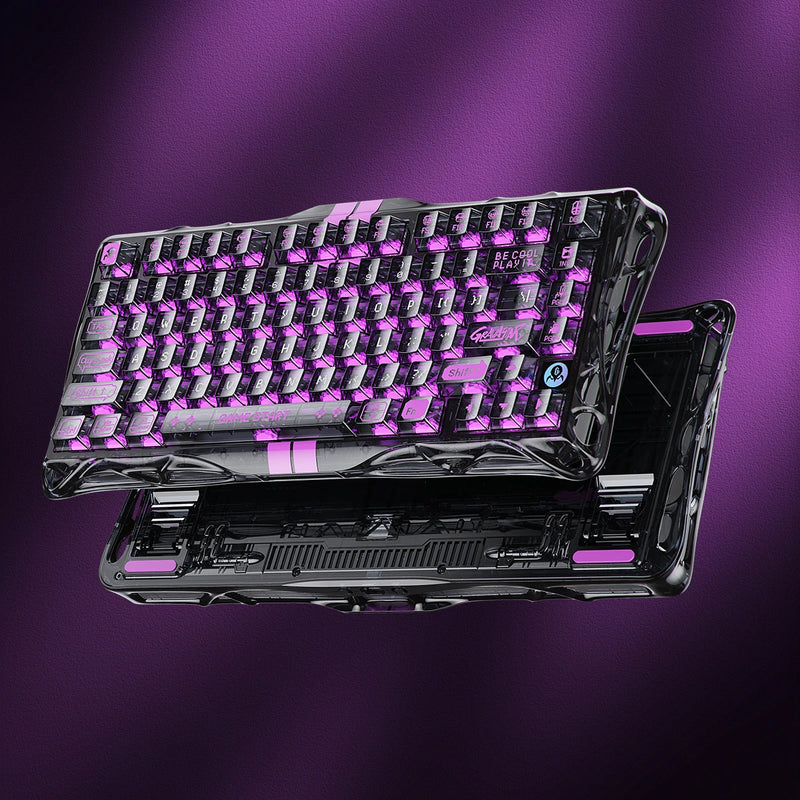 GravaStar Mercury V75 Lite 75% Hall Effect Magnetic Switch Gaming Keyboard - Transparent Black