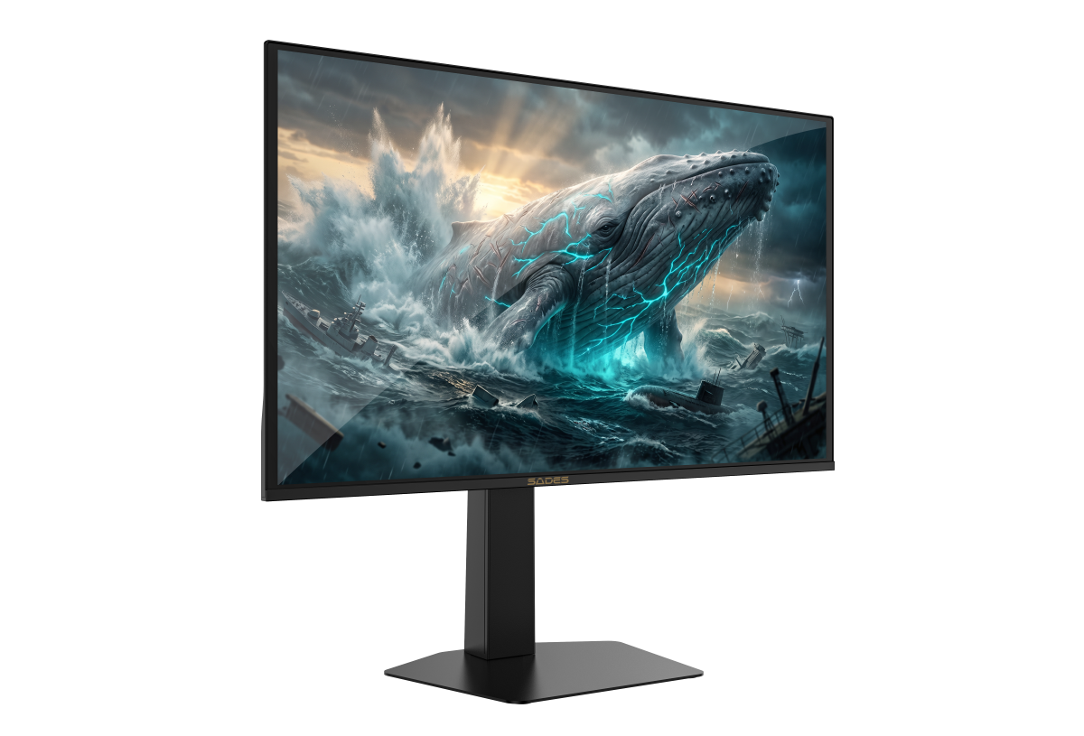 Sades Gray Whale SA-F05Q27 27" QD OLED QHD (2560×1440), 280Hz Refresh Rate, 0.03ms Response time, HDMI 2.1, HDR True Black 400 & Adaptive Sync, QD OLED Panel Flat Gaming Monitor - Black