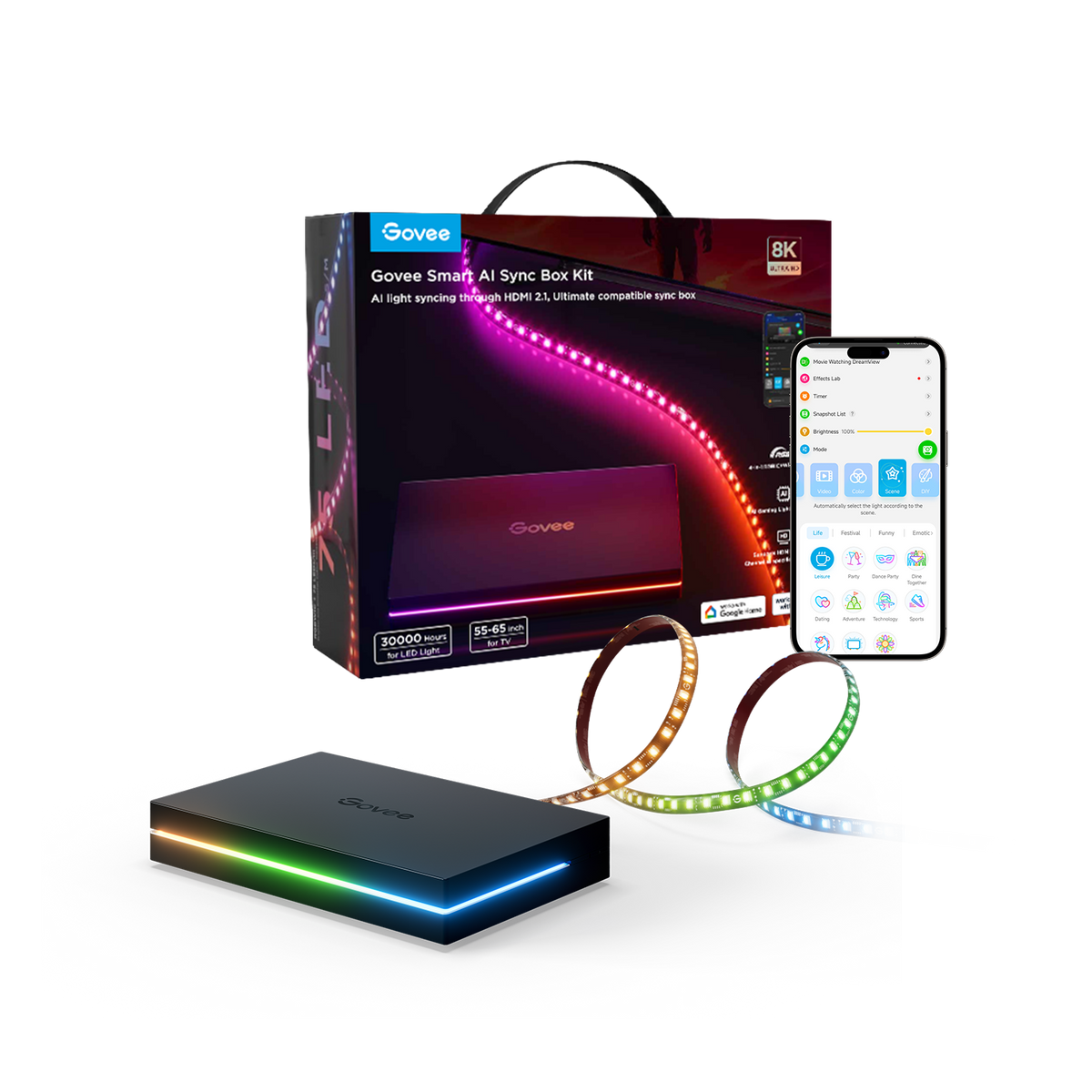 Govee AI Sync Box Kit for 55-65 inch TV's - H8604B12