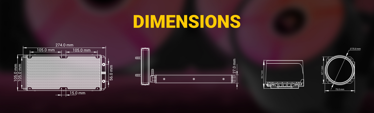 G-Pro CPU Liquid Fan GPRO L240 CPU Cooler - Black