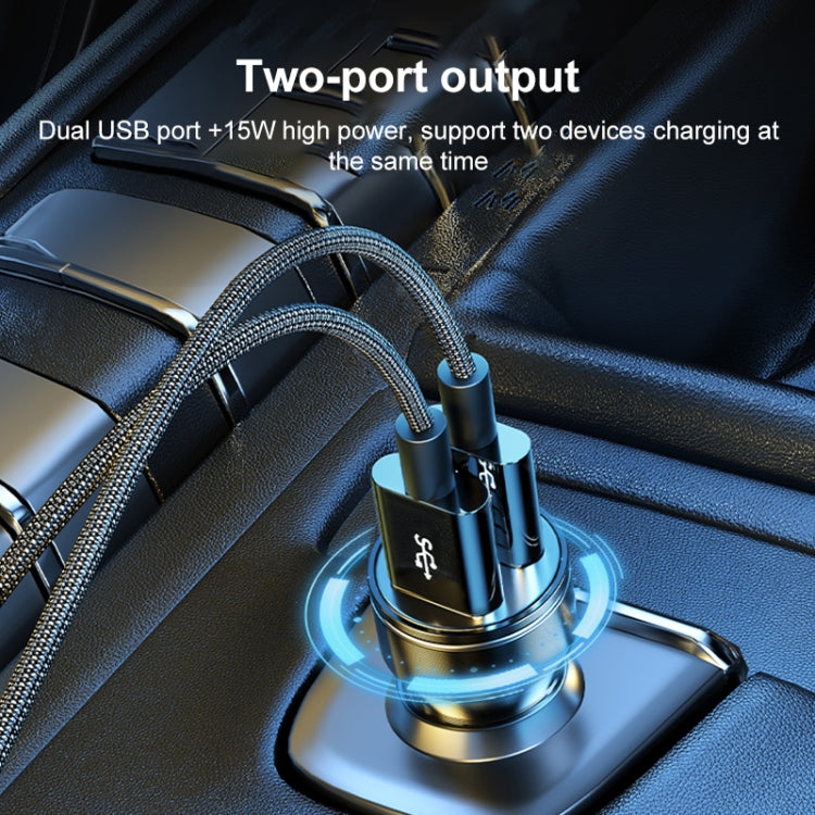 Wekome WP-C40 Vanguard Series 15W Dual USB Car Charger - Black