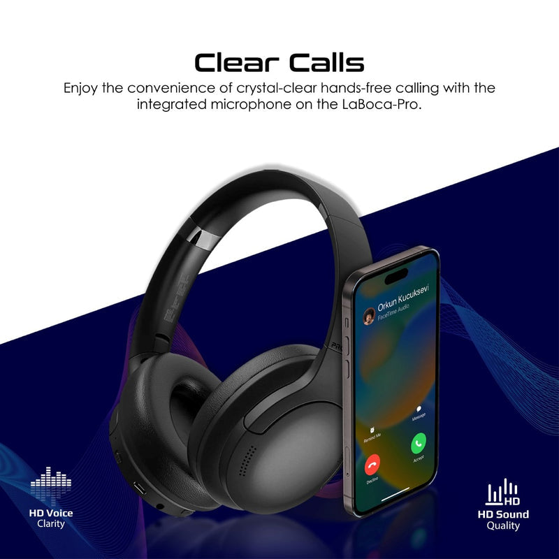 Promate - LaBoca
High Fidelity Over-Ear Wireless Headphones - Black