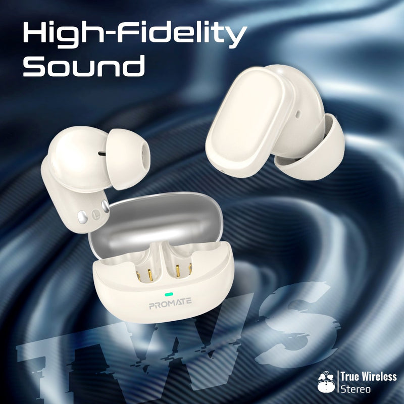 Promate Acoustic TWS Earphone - White