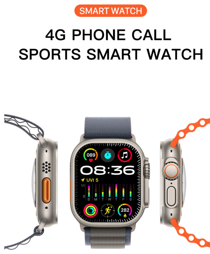 Smart 4G SIM Card Android Smartwatch with Camera & Fitness Tracker