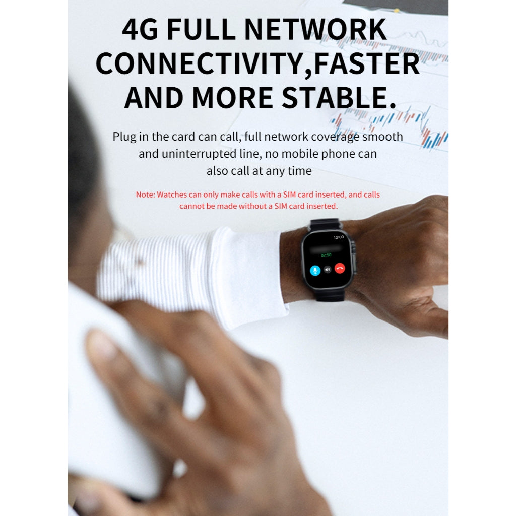 Smart 4G SIM Card Android Smartwatch with Camera & Fitness Tracker