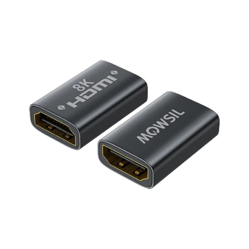 موصل HDMI 8K من موسيل (عبوة من قطعتين)، يدعم دقة تصل إلى 8K@60Hz و4K@120Hz، بالإضافة إلى عرض نطاق ترددي كامل لـ HDMI 2.1 يبلغ 48 جيجابت في الثانية.