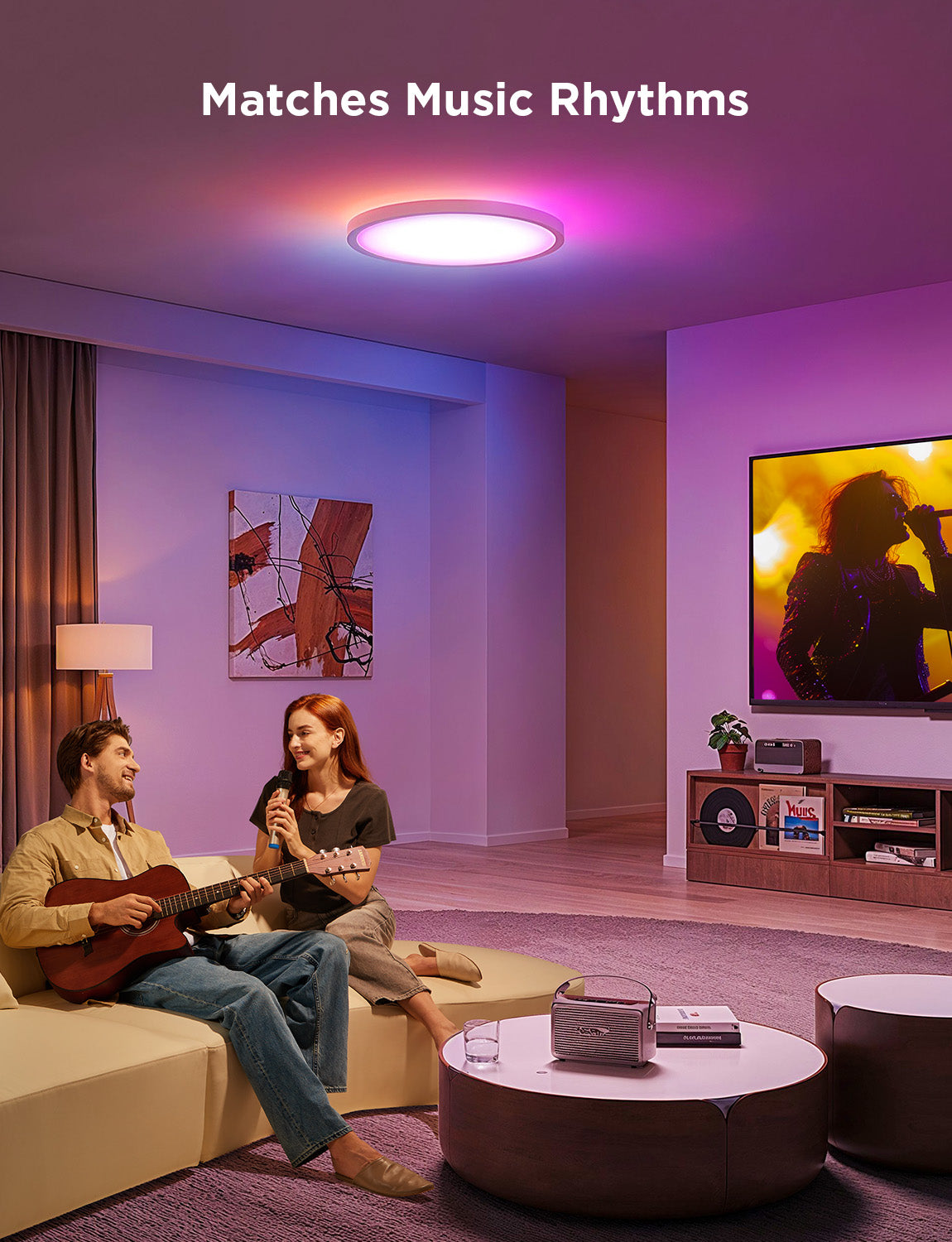 Govee 30cm RGBWW + RGBIC Smart circle Ceiling Light- H80A1