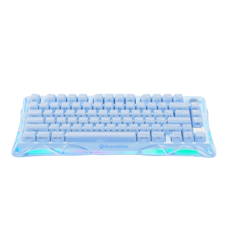 GravaStar Mercury K1 75% Wireless Mechanical Gaming Keyboard_Special Edition - Ice Blue