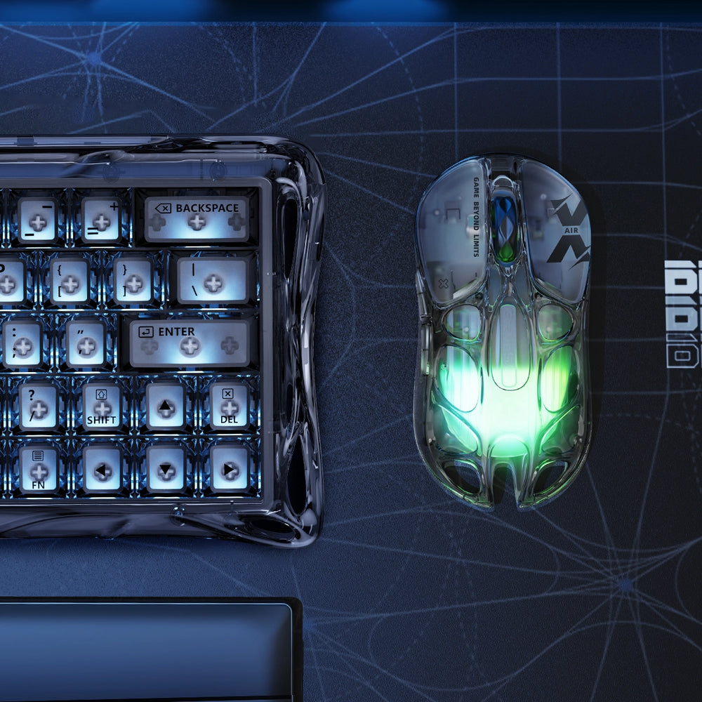 GravaStar Mercury X Air Wireless Gaming Mouse With 8K Dongle - Onyx Crystal