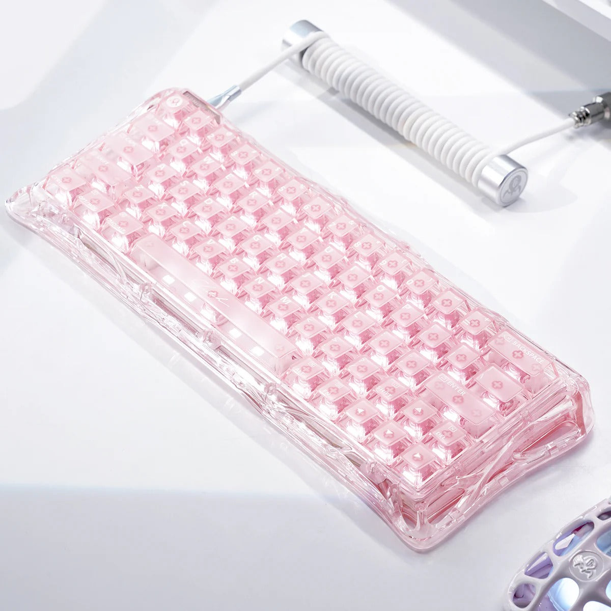 GravaStar Mercury V60 60% Hall Effect Magnetic Switch Gaming Keyboard - Crystal Rose