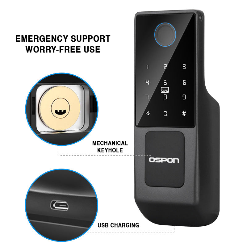 Advanced Biometric Door Lock with Tuya App Control, Card Acce& Multi-Access Options