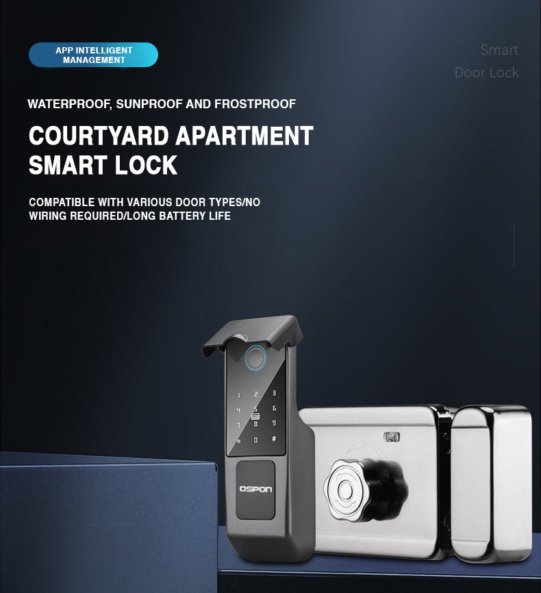 Advanced Biometric Door Lock with Tuya App Control, Card Acce& Multi-Access Options