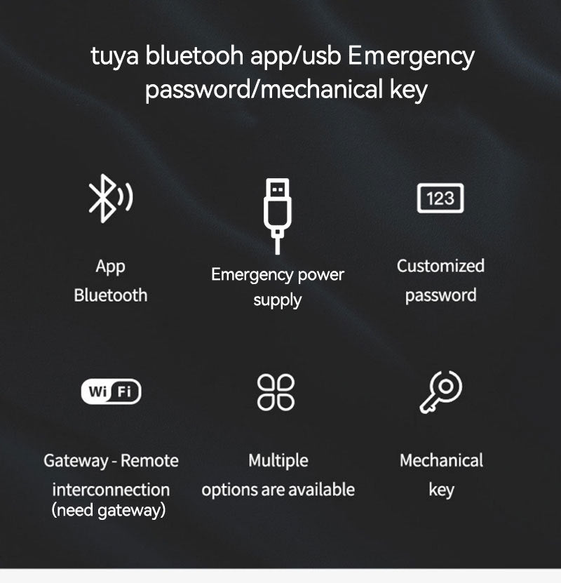 Ospon Advanced Keypad Door Lock with Password, Manual Key & Tuya App Control