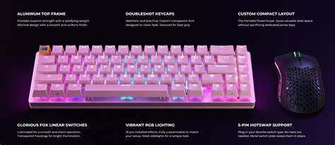 Glorious GMMK2 Compact 65%Mechanical Keyboard - Pink