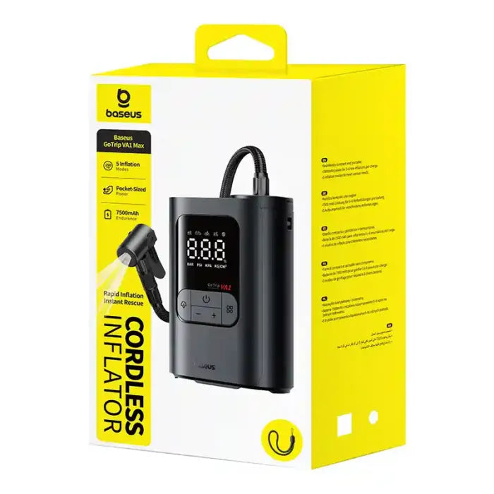 Baseus GoTrip VA1 Max Super Mini Cordless Inflator 22-Cylinder - Cosmic Black
