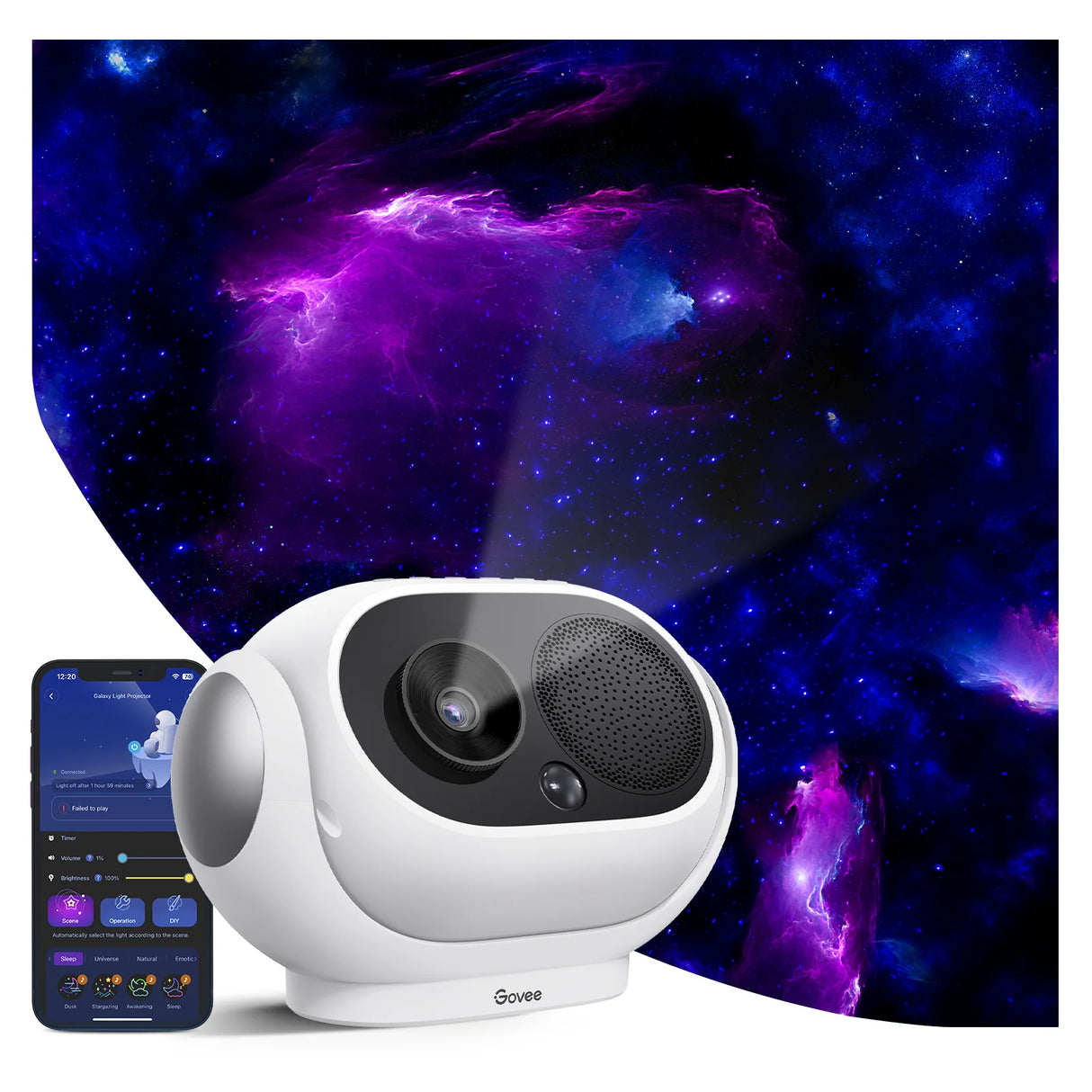 Govee Galaxy Star Projector for Room with Replaceable Optical Film Discs - H6092
