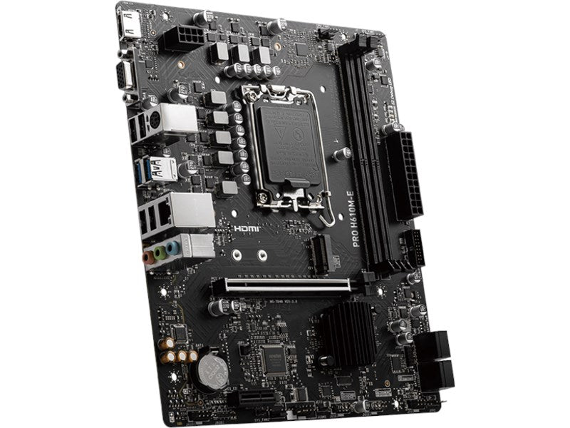 MSI PRO H610M-E Motherboard – Intel H610, LGA 1700, DDR5, Micro-ATX