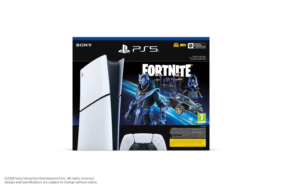 PS5 Slim Console Digital Fortnite Cobalt Star Voucher Bundle