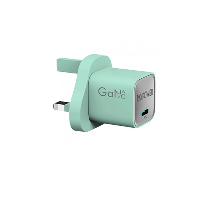 RAVPower RP-PC1055 Mini PD20W GaN type C Charger GREEN