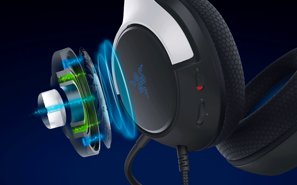 RAZER KAIRA X Wired Gaming Headset for PlayStation 5, PC, Mac - White