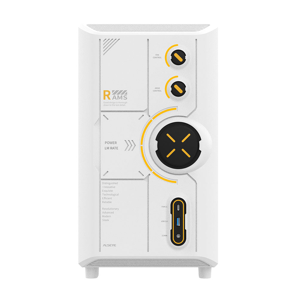 Alseye RAMS 2.0 Micro ATX / ITX PC Case - White