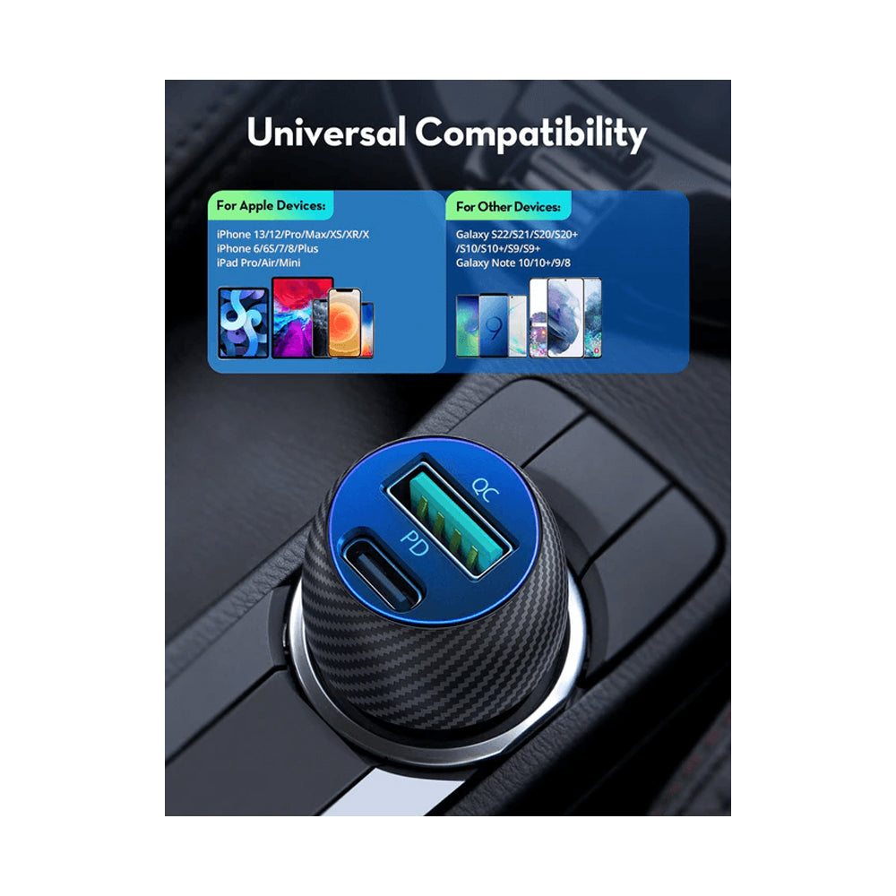 Ravpower RP-VC031 Total 49W Car Chargerr + 1m Combo Black