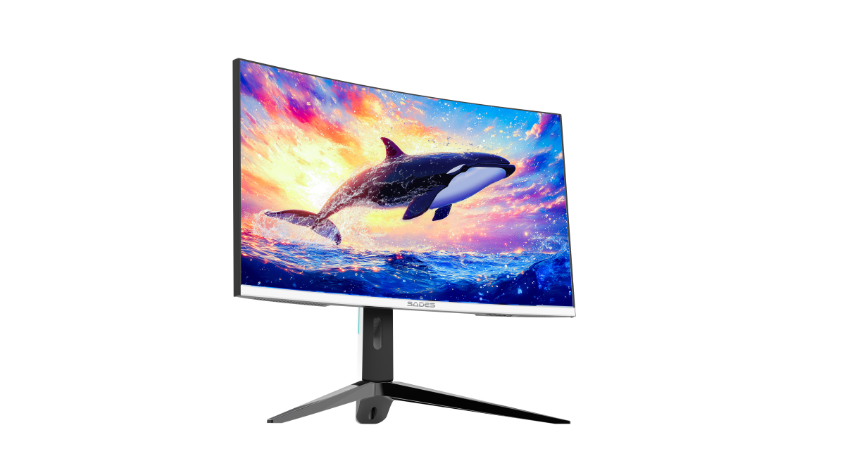 Sades KL-Whale SA-C01Q27W, 27" QHD (2K) 2560x1440, 180Hz, 1ms, HDMI 2.1, VA, Curved Gaming Monitor - White