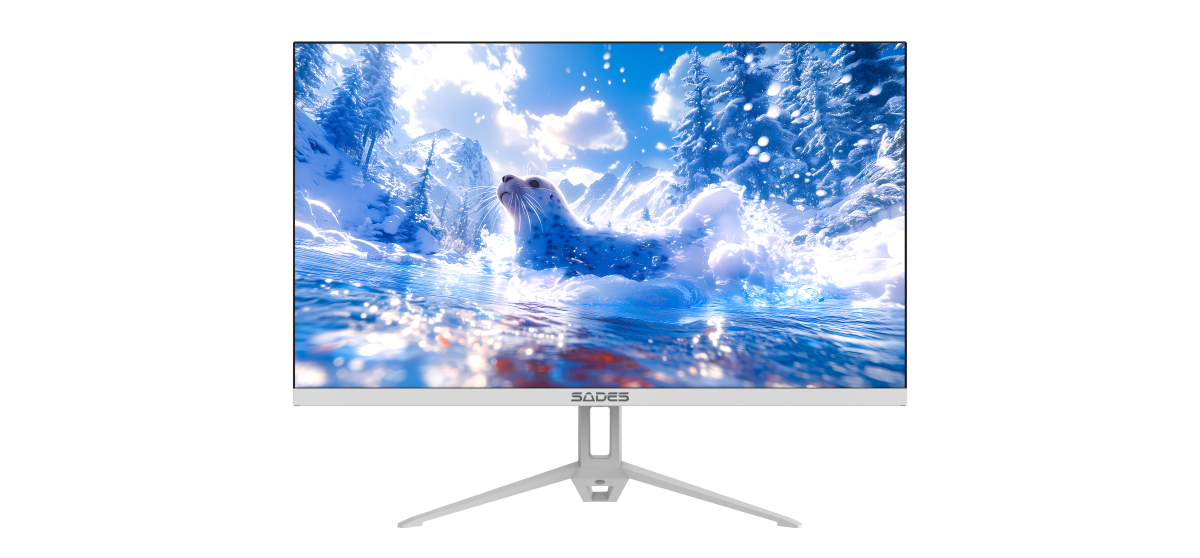 Gaming Bundle:Sades ST-Seal/22"/FHD/120Hz/1ms/HDMI 2.1/IPS/Flat White Monitor With Sades Viper SA-MA01 Single Monitor Mount Arm & Gamax TD-03 Fiber White Gaming Table 100*60*75
