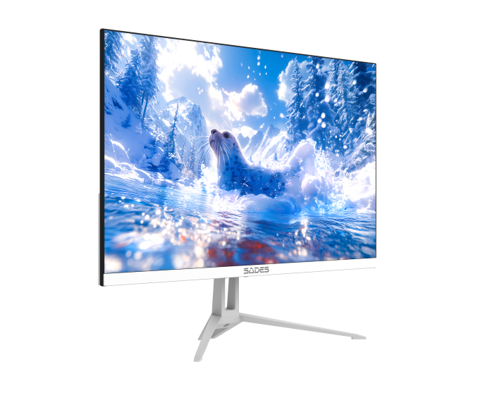 سايدس شاشة ألعاب مسطحة SD-Seal SA-F05F22W V2 من نوع VA مقاس 22 بوصة بدقة FHD، معدل تحديث 144 هرتز، زمن استجابة 1 مللي ثانية، منفذ HDMI 2.1 - لون أبيض