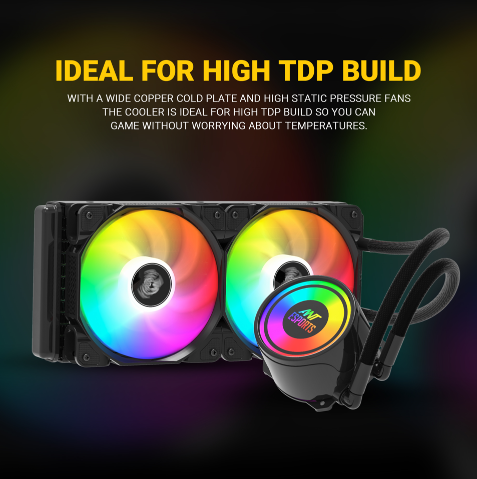 G-Pro CPU Liquid Fan GPRO L240 CPU Cooler - Black