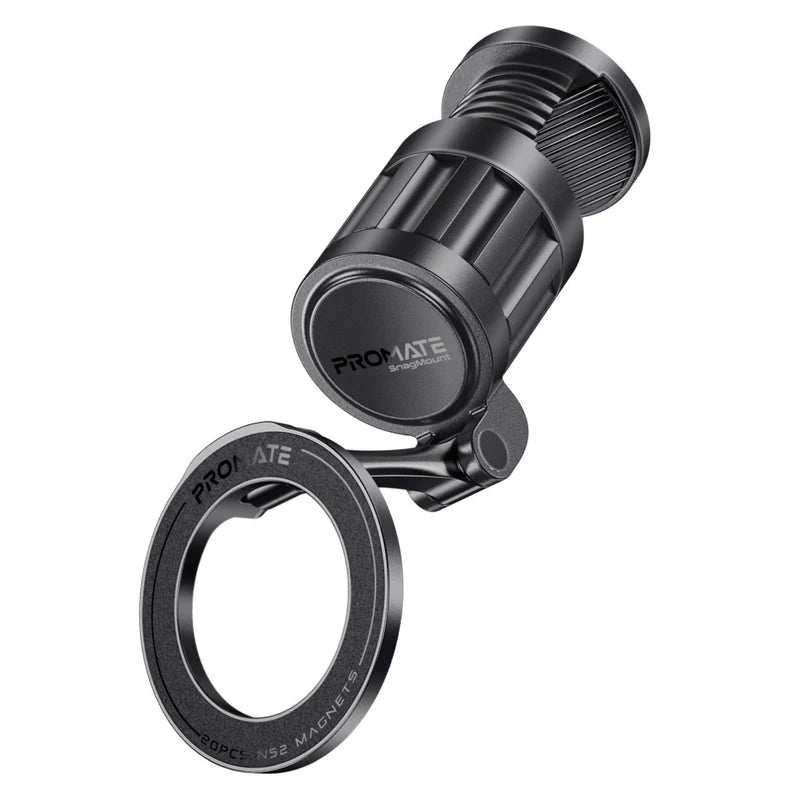 Promate 360° Rotating Magnetic Smartphone Grip-On Mount - Black