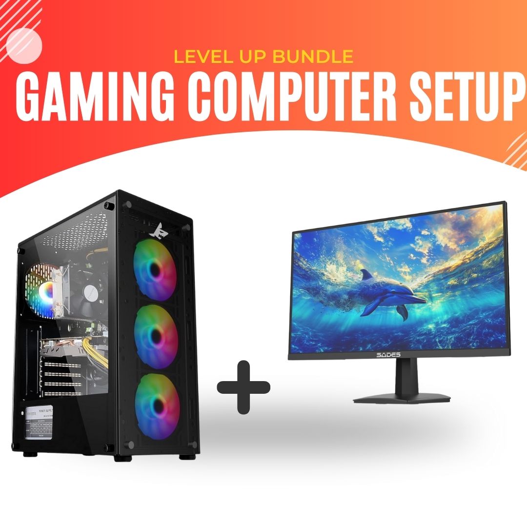 PC Bundle: PC Gaming i5-14400F/RTX 5060/16GB DDR5/1TB with SADES SP-Dolphin SA-F02F27, 27" FHD, 200Hz,0.5ms Flat Gaming Monitor