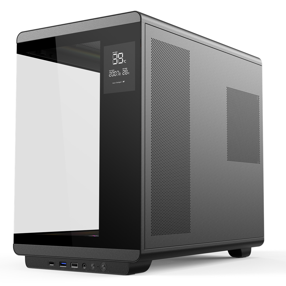 Acer U600B ATX Computer Case with 7 pre-installed 120mm ARGB fans - Black