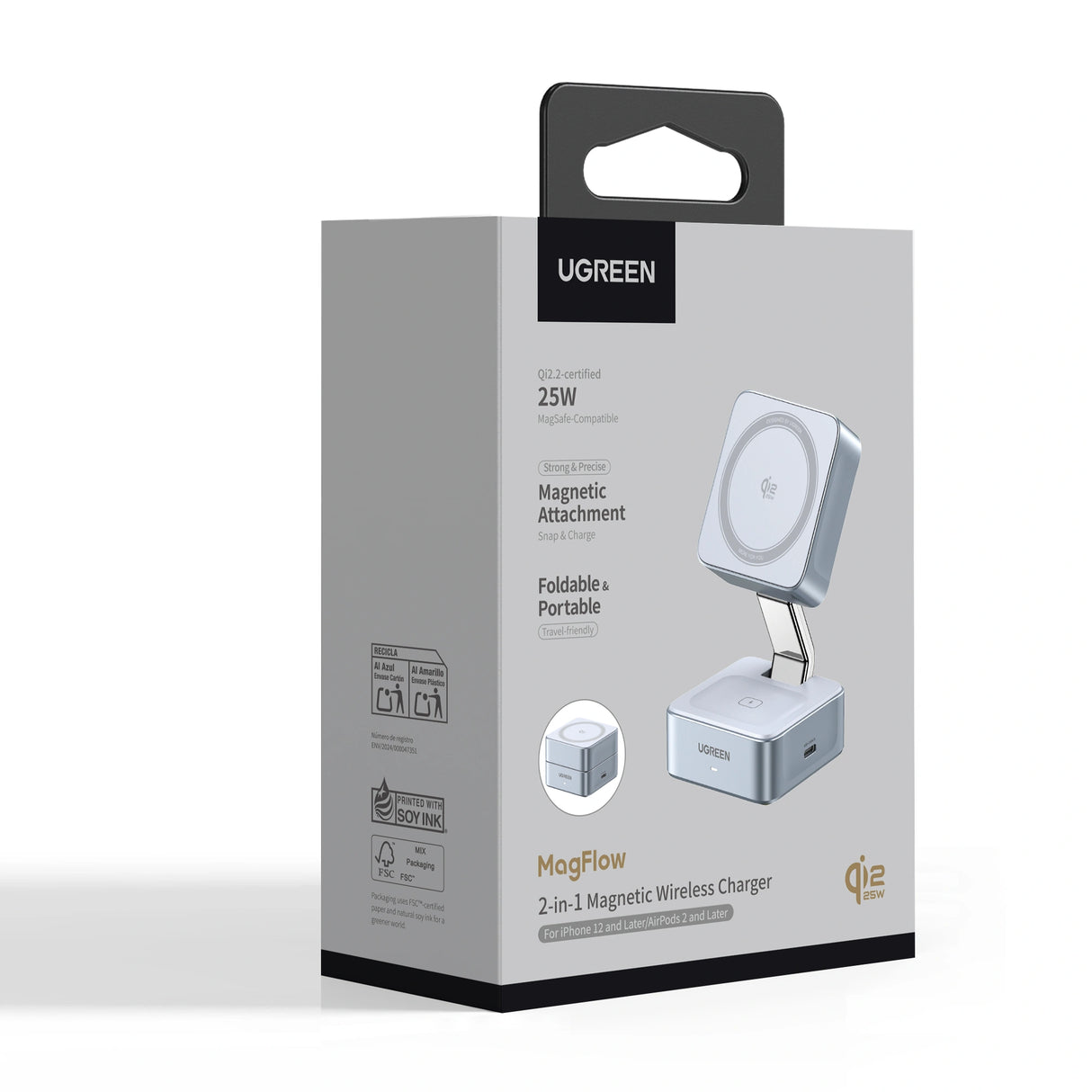 UGREEN 2-in-1 Magnetic Wireless Charger 25w - W752-55960B