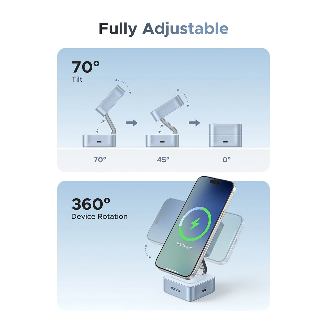UGREEN 2-in-1 Magnetic Wireless Charger 25w - W752-55960B