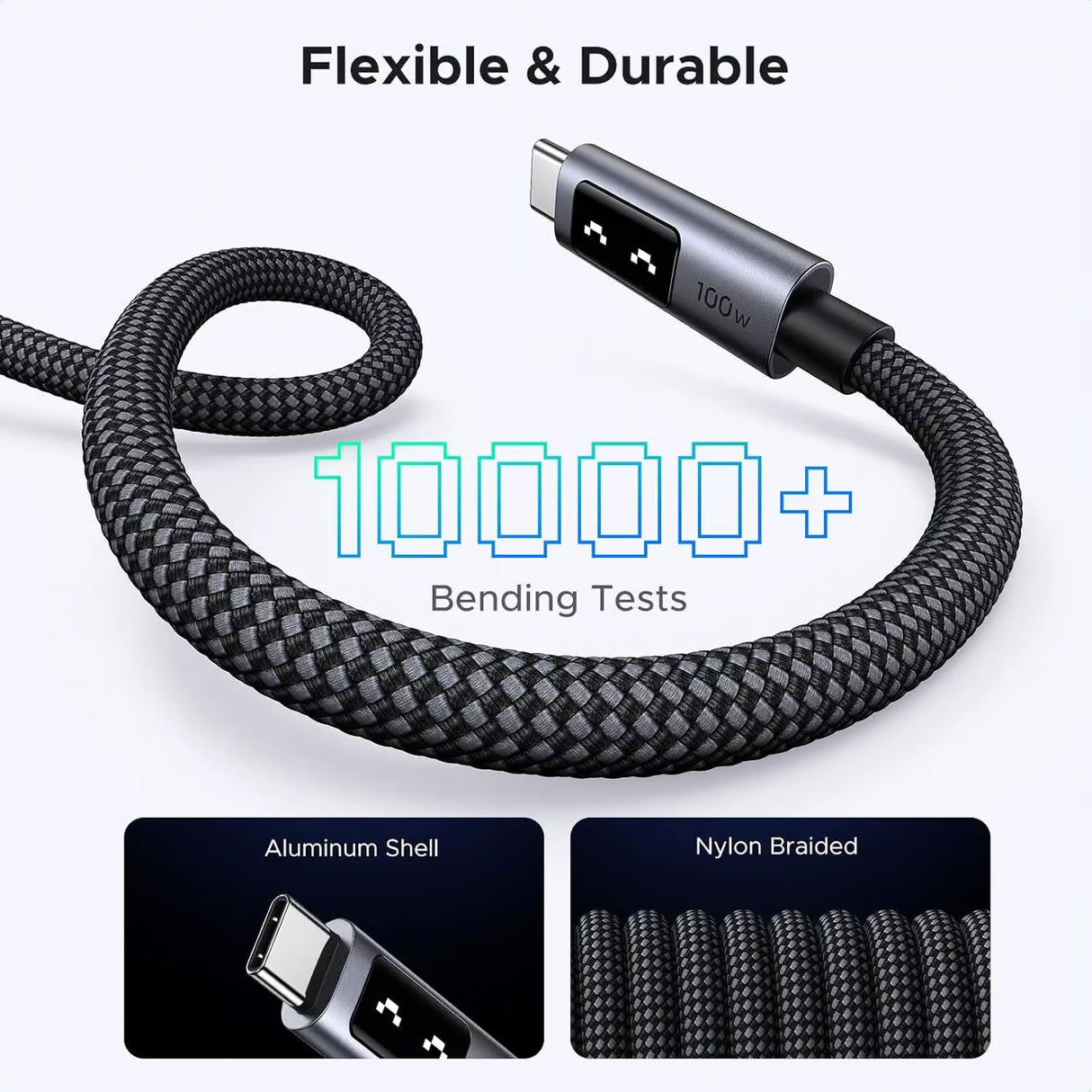 UGREEN Uno USB-C to USB-C PD Fast Charging Cable 5A Max 1m 100w black - L509-35501