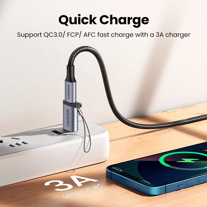 UGREEN USB-A 3.0 to USB-C Adapter (Gray) 50533-US276
