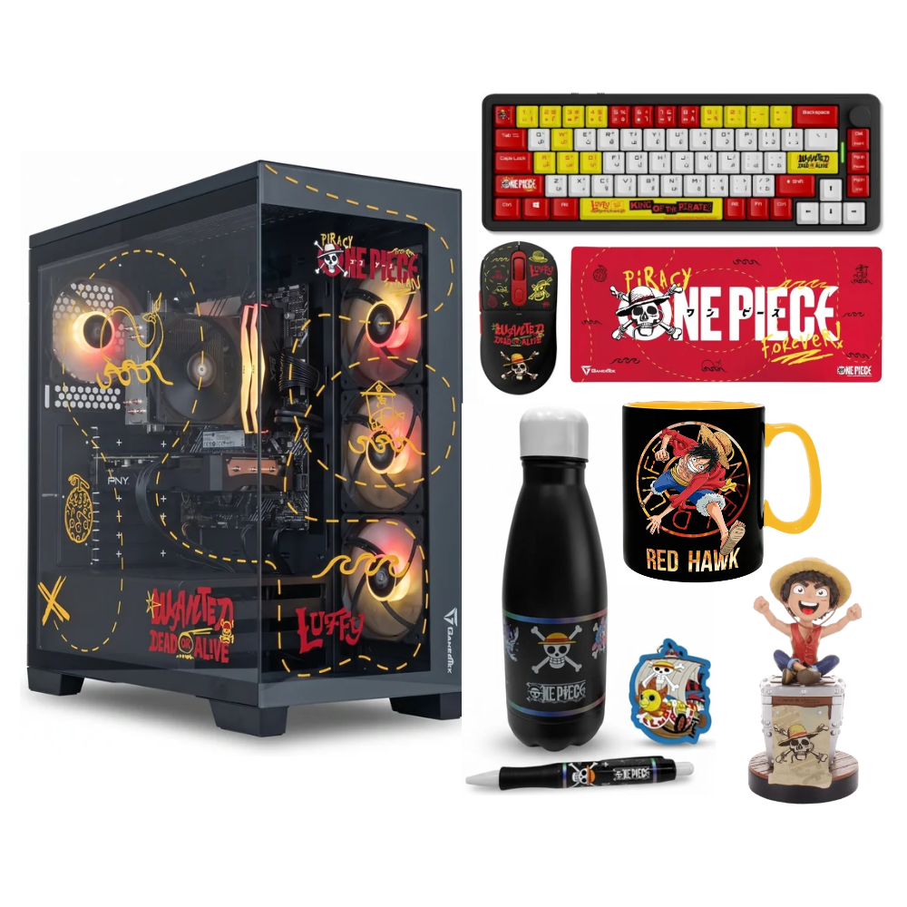 Custom Gaming PC Intel Core i5-14400F, RTX 5060 8GB, RAM 16GB DDR5 5600MHz, 1TB NVMe SSD, With Luffy Edition Combo (Keyboard - Mousepad - Mouse - Mug - Phone Stand) & Pyramid Gift Set