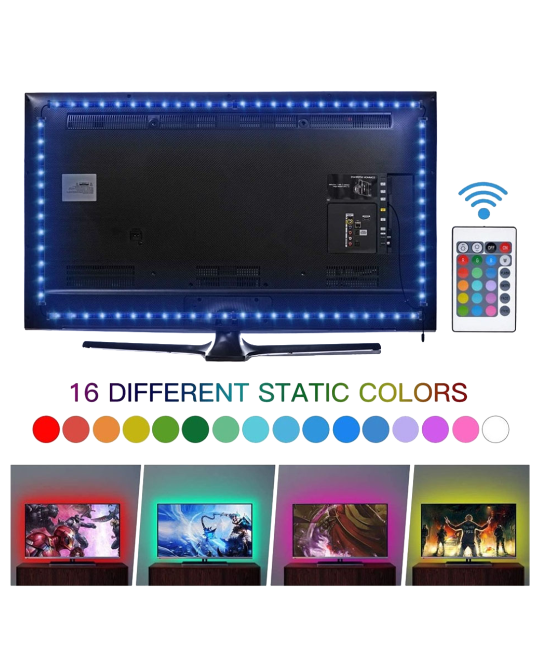 Twisted Minds Gaming Monitor /TV RGB LED Strip, USB Powered Light, 2 Meters | TM-LED-2M / X002JFLRZR
