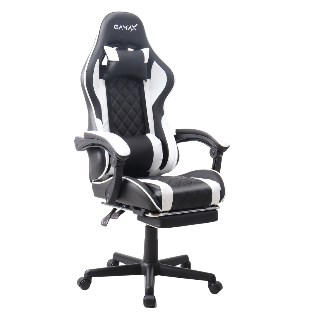 Gamax Bundles: Gaming Chair Model 1-LT001L + Gamax Z5-1160 (TD-03)_Carbon Fiber Gaming Table 110*60*75cm with RGB Light & MousePad white (installation Not Included)