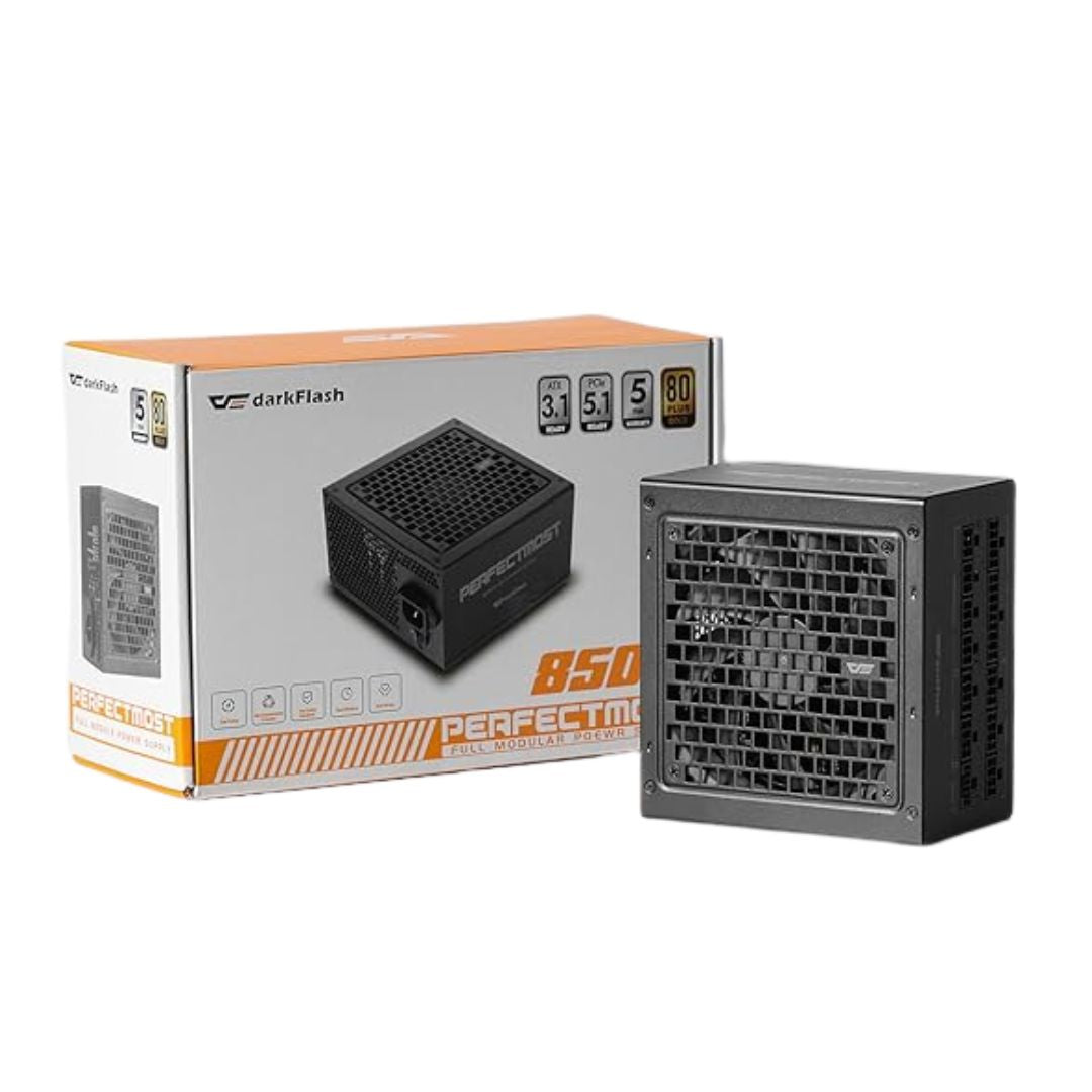 Dark Flash Perfectmost 850W Atx 3.1, PCle 5.1 80 Gold Plus Power Supply - Black