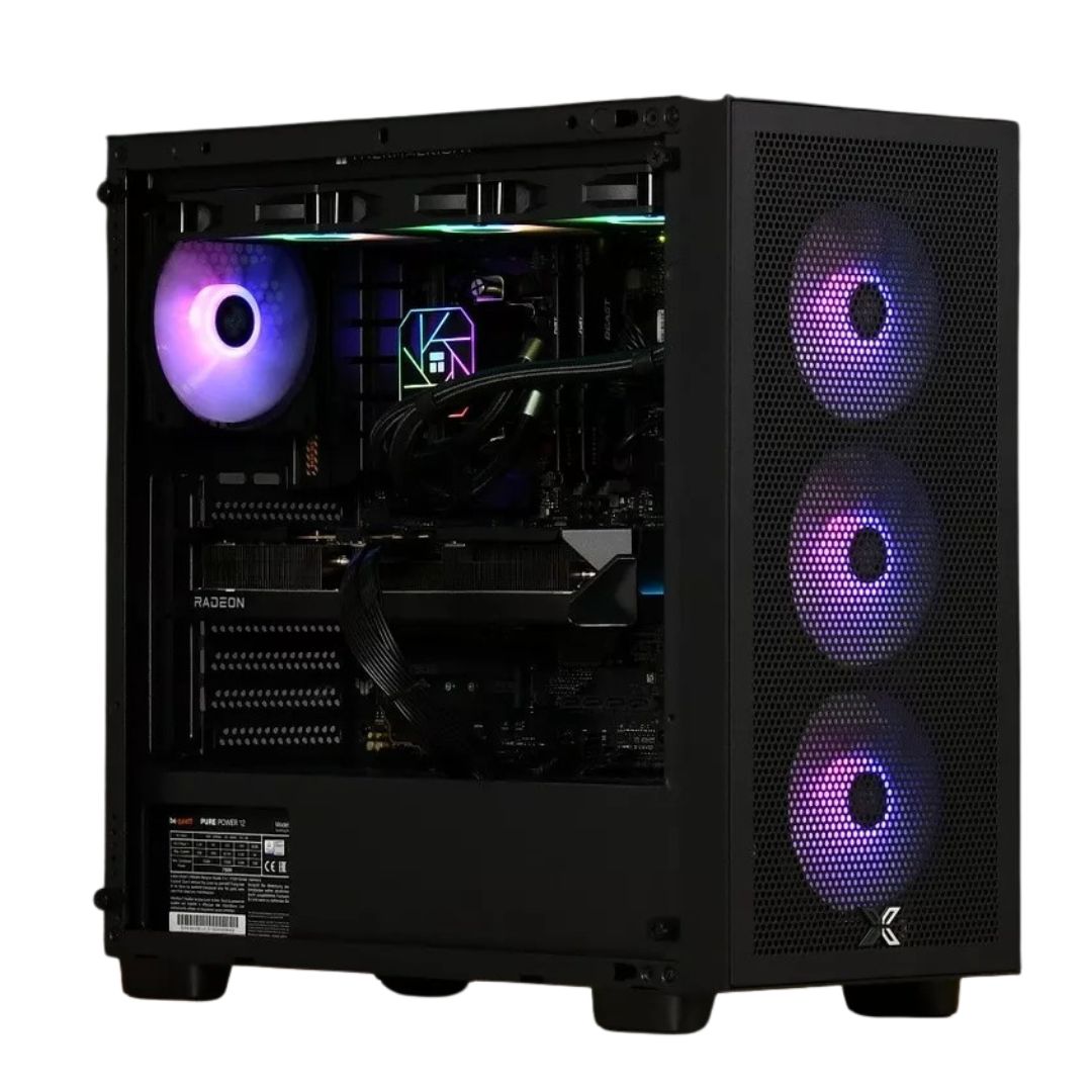 PC Gaming Bundle Intel Core i7-14700F/ RTX 5060 Ti/ 32GB RAM With Sharx 27" 300Hz Curved Monitor, RGB Table ,Gaming Chair With Pc Accessories Combo