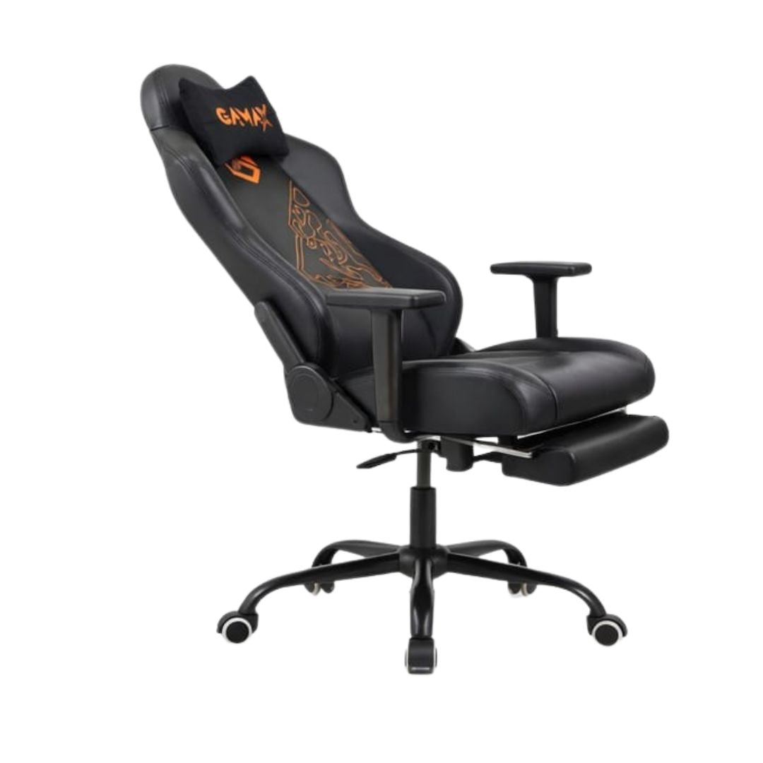 Gamax leather Gaming Chair Model BS-7969 with Foot Rest - Black