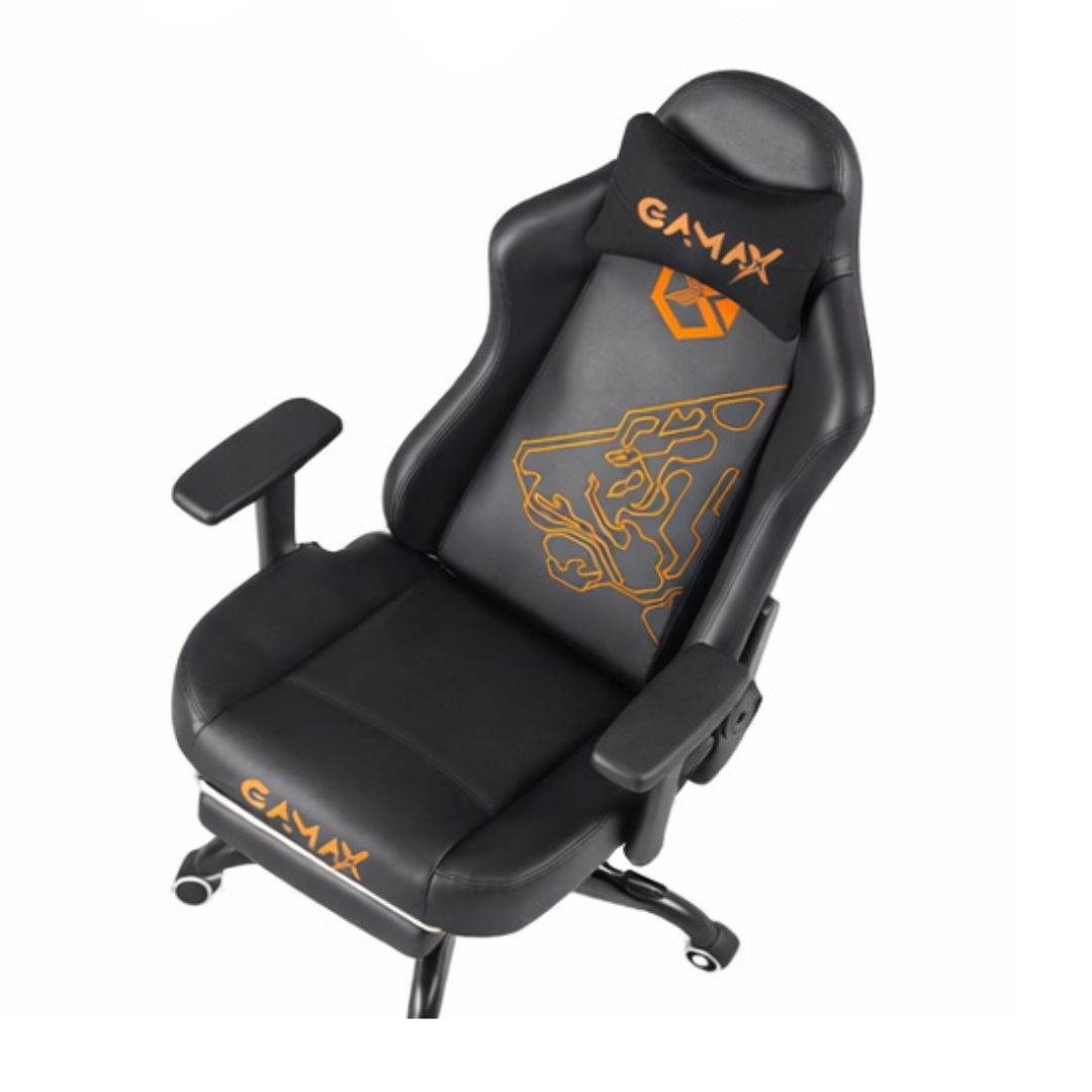 Gamax leather Gaming Chair Model BS-7969 with Foot Rest - Black