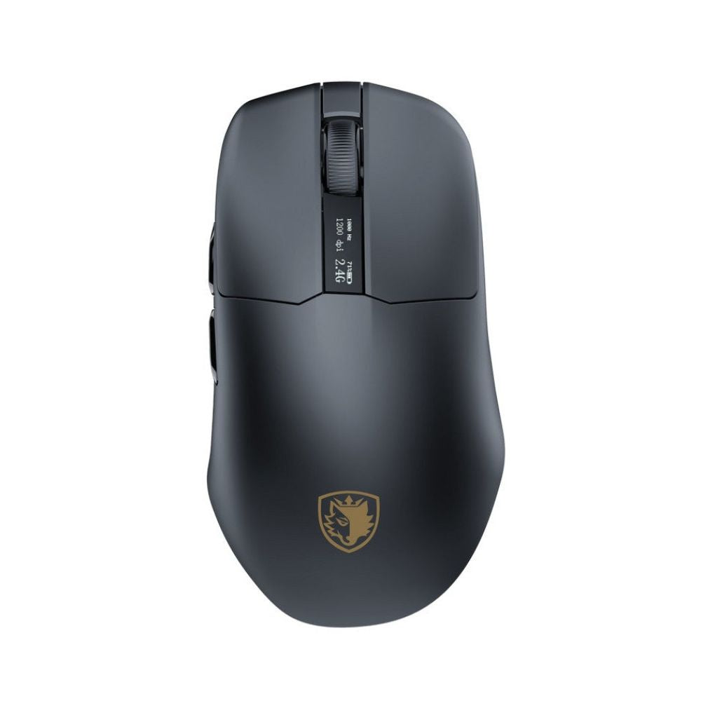 Sades Striker S2B 26,000 DPI Wireless Gaming Mouse with RGB Magnetic Charger and Oled Panel - Black