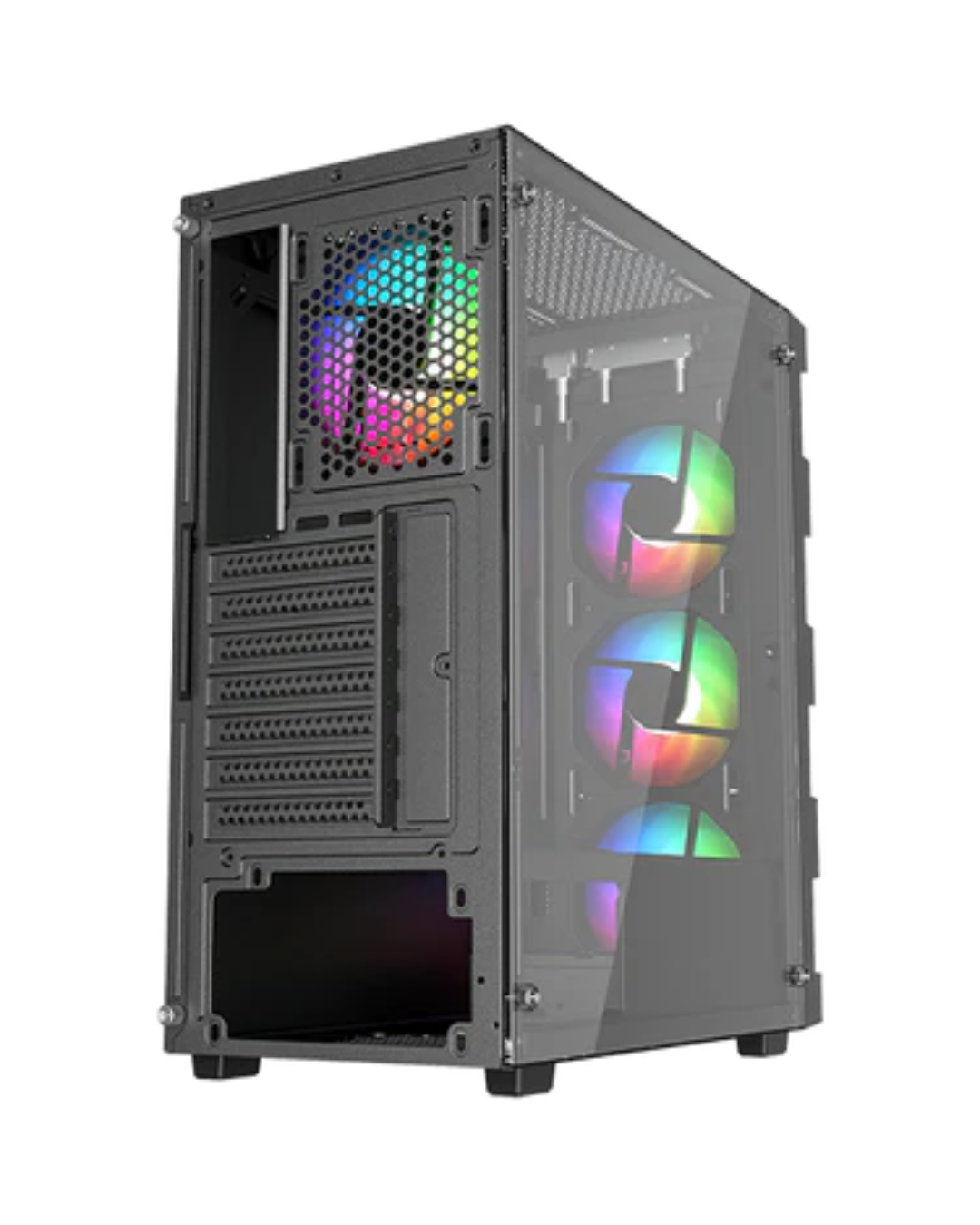 Case Twisted Mind Titan Glass Mid Tower -Black