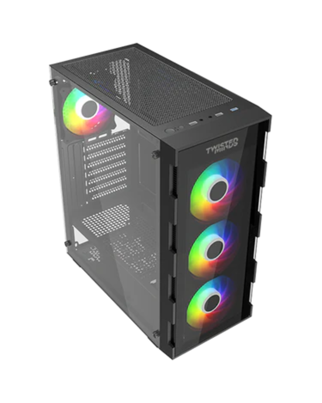 Case Twisted Mind Titan Glass Mid Tower -Black