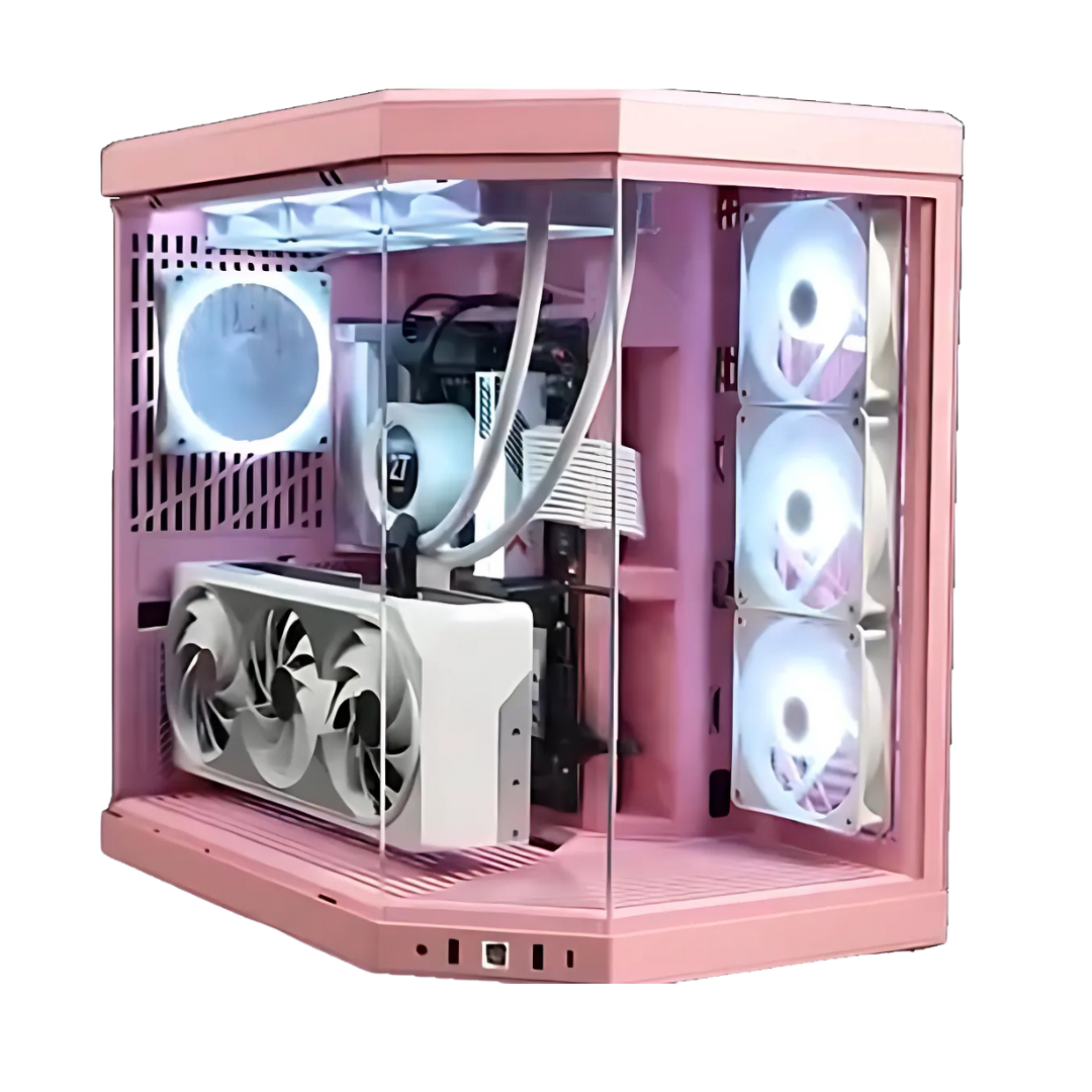 PC Bundle: PC Gaming i5-14400F/RTX 4060/16GB DDR5/1TB with Sades NC-Pelagia /24" FHD/ HDMI 2.1/ 0.5ms/200Hz/VA/Curved White Monitor & Gamax Gaming Chair Model 1-LT001L pink with White Gaming Table 100*60*75cm with RGB