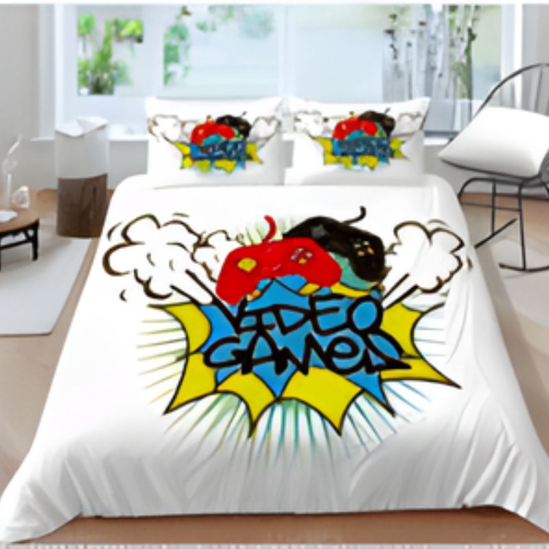 Gamepad Bedding Video Game shape Creative Fashionable Duvet Cover 3D Bed & pillow Sheet homeSize 145 X 210